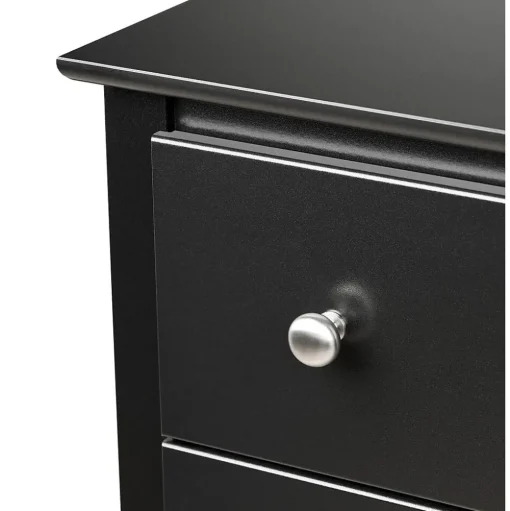 Prepac Storage Cabinets<™ 28" Sonoma Tall 2 Drawer Nightstand With Open Shelf, Black (BDC-2428)