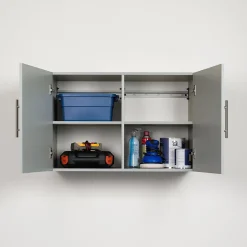 Prepac Storage Cabinets<™ HangUps 36" Laminate Upper Storage Cabinet, Light Gray