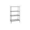 Staples Shelving<Quantum Storage Systems Wire Starter Kit 4-Shelf Metal Unit, 36"W, Chrome (WR74-2436C)