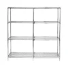 Staples Shelving<Quantum Storage Systems Wire Add-on Kit 4-Shelf Metal Unit, 72"W, Chrome (AD74-2472C)