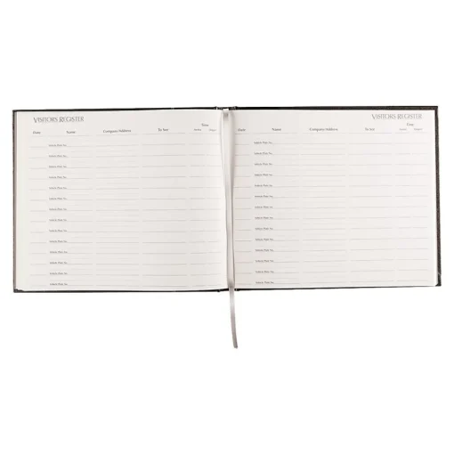 Rediform Accounting & Record Journals<Visitor Book, 9.88" x 8.5", Black, 64 Sheets/Book (RED57802)