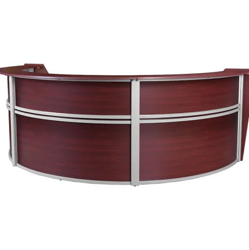 Regency Office Desks<Marque 144"W Curved Reception Desk Workstation, (77293MH)