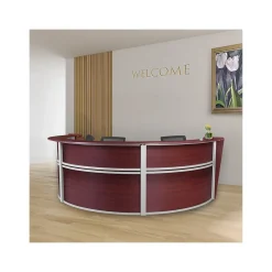 Regency Office Desks<Marque 144"W Curved Reception Desk Workstation, (77293MH)