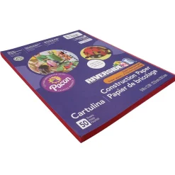 Riverside Construction Paper<3D 9" x 12" Construction Paper, Red, 50 Sheets (P103590)