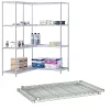 Safco Shelving<Industrial Extra 2-Shelf Metal Shelf, 48.03", Metallic Gray (5293GR)