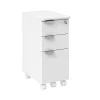Safco File Cabinets<Resi Ped 3-Drawer Mobile Vertical File Cabinet, Letter Size, Lockable, 26.54"H x 11.57"W x 19.02"D, White (RESPEDWH)