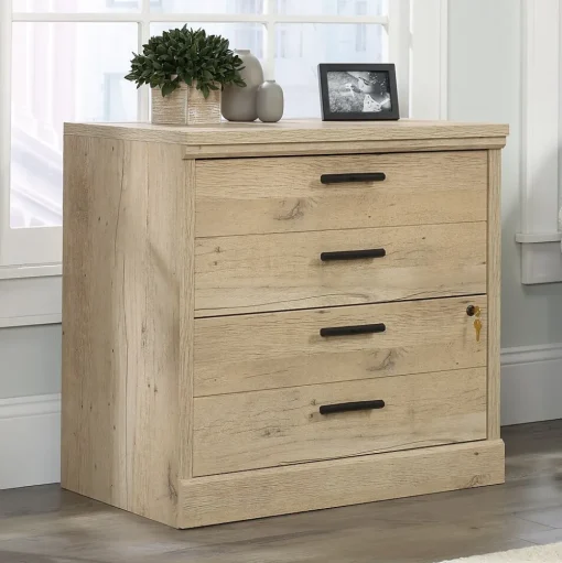 Sauder File Cabinets<Aspen Post 2-Drawer Lateral File Cabinet, Letter/Legal Size, Lockable, 30"H x 31"W x 19"D, Prime Oak (427013)