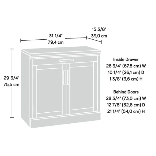 Sauder Storage Cabinets<Aspen Post 30"H Storage Cabinet, Prime Oak (427015)