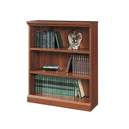 Sauder Bookcases<Camden County 3-Shelf Standard Bookcase, Cherry (101783)