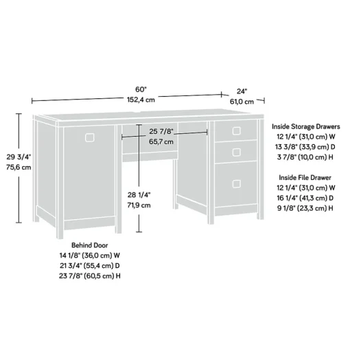 Sauder Computer Desks<Cannery Bridge 60"W Computer Desk, Sindoori Mango (429510)