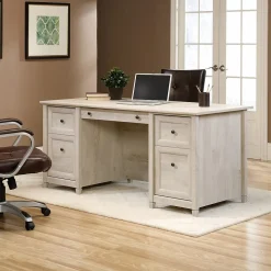 Sauder Corner Desks<Edge Water Executive Desk, Chalked Chestnut (418795)