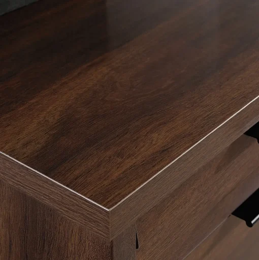 Sauder Corner Desks<Palo Alto 59"W Executive Desk, Spiced Mahogany (427792)