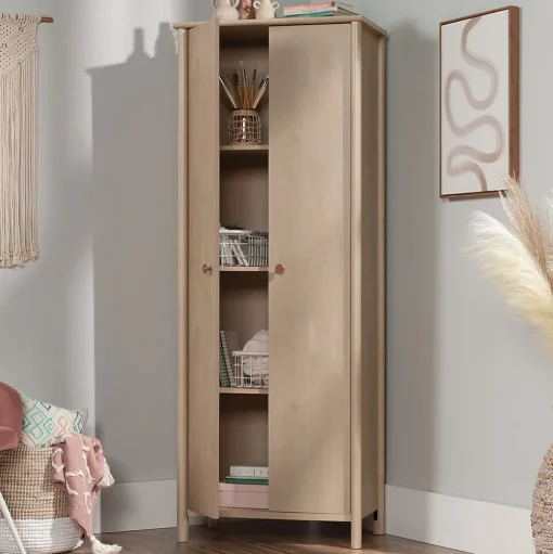 Sauder Storage Cabinets<Select 72"H Storage Cabinet with 3 Shelves, Natural Maple (433285)