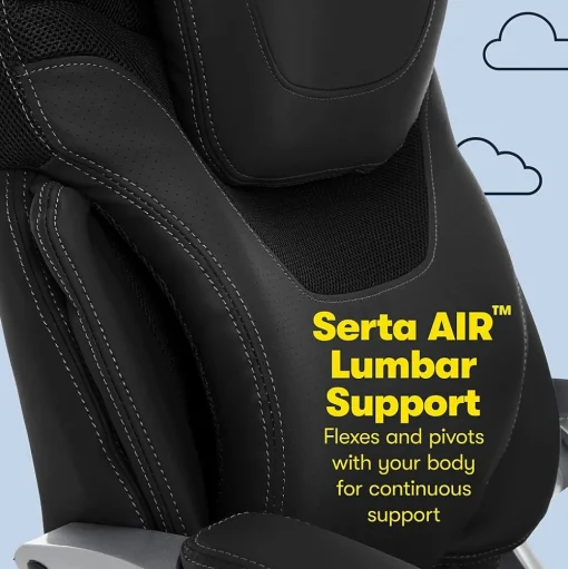 Serta Ergonomic Chairs<Works Bryce Ergonomic Bonded Leather Swivel Executive Chair, (43807A)