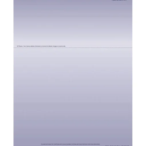 Medical Arts Press Business Forms<Solid Color Laser Statements, Style A, with Credit Card Information, Purple