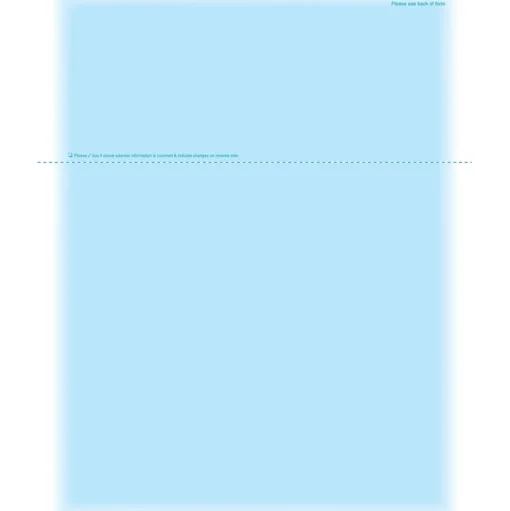 Medical Arts Press Business Forms<Solid Color Laser Statements, Style C, with Credit Card Information, Blue