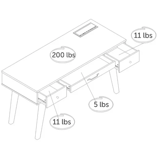 South Shore Computer Desks<Helsy 60"W Computer Desk, Soft Elm/White (13297)