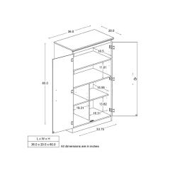 South Shore Storage Cabinets<Morgan 60" Storage Cabinet with 4 Shelves, Royal Cherry (7206970)
