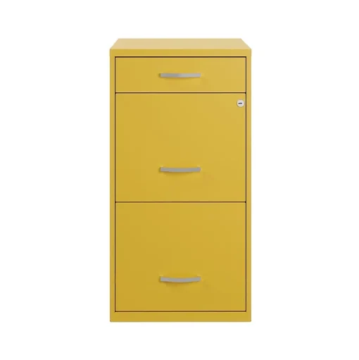 Space Solutions File Cabinets<SOHO Organizer 3-Drawer Vertical File Cabinet, Letter Size, Lockable, Goldfinch (25280)