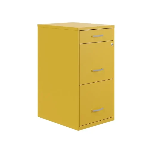 Space Solutions File Cabinets<SOHO Organizer 3-Drawer Vertical File Cabinet, Letter Size, Lockable, Goldfinch (25280)