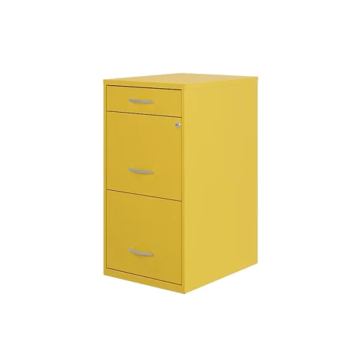Space Solutions File Cabinets<SOHO Organizer 3-Drawer Vertical File Cabinet, Letter Size, Lockable, Goldfinch (25280)