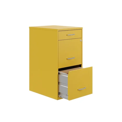 Space Solutions File Cabinets<SOHO Organizer 3-Drawer Vertical File Cabinet, Letter Size, Lockable, Goldfinch (25280)