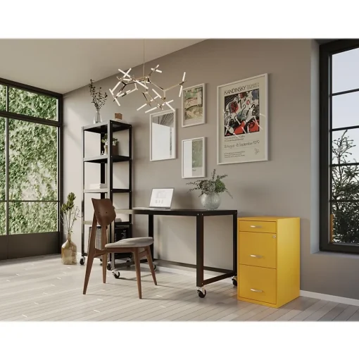 Space Solutions File Cabinets<SOHO Organizer 3-Drawer Vertical File Cabinet, Letter Size, Lockable, Goldfinch (25280)