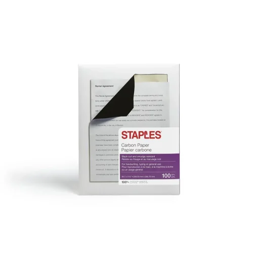 Staples Security & Carbon<® 8.25" x 11.25" Medical Carbon Paper, Black, 100 Sheets/Ream, /Box (ST34694)