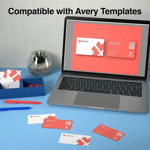 Staples Business Cards<® Business Cards, 3.5" x 2", Matte White, 1000/Pack (ST12520)