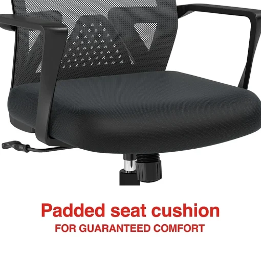 Staples Office Chairs<Cartwright Ergonomic Fabric Swivel Task Chair, Black (ST62400)