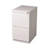 Staples File Cabinets<2-Drawer Vertical File Cabinet, Locking, White, Letter, 19.88"D (26818D)