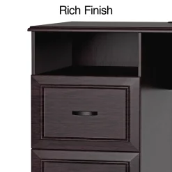 Staples L-Desks<Kendall Park 58.8"W L-Shaped Desk, Cherry (52493)