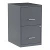Staples File Cabinets<Light Duty 2-Drawer Mobile Vertical File Cabinet, Letter Size, Lockable, 24.1"H x 14.3"W x 18"D, Charcoal (ST52143-CC)