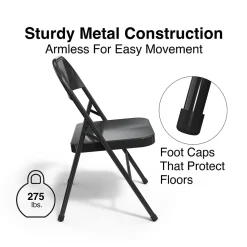 Staples Folding & Stacking<® Metal Office Stacking & Folding Chair, , 4/Pack (51501)