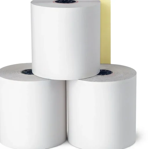 Staples Pos Paper<® Register Paper Rolls, 2-Ply, 3" x 85', 20 Rolls/Pack (18228)