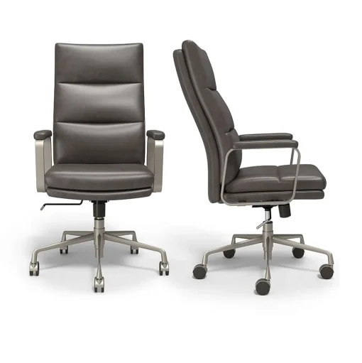 Staples Office Chairs<® Shelton Ergonomic Leather Swivel Manager Chair, Gray (HG-70081)