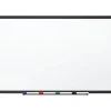 Staples Dry Erase<Standard Durable Melamine Dry-Erase Whiteboard, Black Aluminum Frame, 4' x 3' (52681/28681)