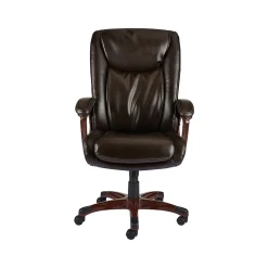Staples Office Chairs<® Westcliffe Ergonomic Leather Swivel Executive Chair, Brown (50219R-CC)