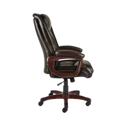 Staples Office Chairs<® Westcliffe Ergonomic Leather Swivel Executive Chair, Brown (50219R-CC)