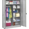 Tennsco Storage Cabinets<® Jumbo Combination Steel Storage Cabinet, Light Gray, 78H x 48W x 24"D