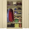 Tennsco Storage Cabinets<Standard Combination Cabinet with Double Hinge Doors, 6-Shelf, 1 Closet, Putty, 72"H x 36"W x 24"D