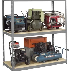 Tennsco Shelving<Z-Line Long Span Shelving Unit, Supports 6,000 lb., Medium Grey, 84"H x 60"W x 24"D (TNN-ZL7-6024-3D)