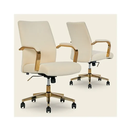 Thomasville Furniture Ergonomic Chairs<Jolie Ergonomic Fabric Swivel Desk Chair, (60068-CRM)