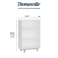 Thomasville Furniture Bookcases<Whitney 3-Shelf 48"H Bookcase, White (SPLS-WHBK-TV)