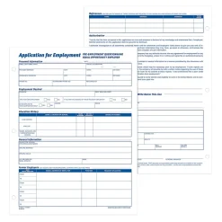 TOPS Hr Forms<® Application for Employment, 2-Sided, 8-1/2 x 11", 50 Sheets/Pad, 2 Pads/Box (32851)