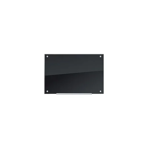 U Brands Dry Erase<Black Glass Dry Erase Board, Frameless, 35" x 23" (170U00-01)