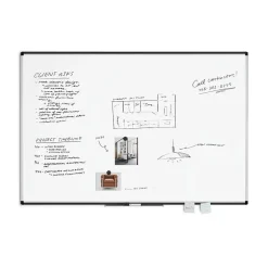 U Brands Dry Erase<PINIT Steel Dry-Erase Whiteboard, Aluminum Frame, 6' x 4' (2808U00-01)