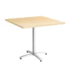 Union & Scale Conference Room Tables<™ Multipurpose 36" Square Natural Maple Laminate Seated Height Silver Base Table (54828)
