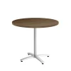 Union & Scale Conference Room Tables<™ Multipurpose 36" Round Pinnacle Laminate Seated Height Silver Base Table (54793)