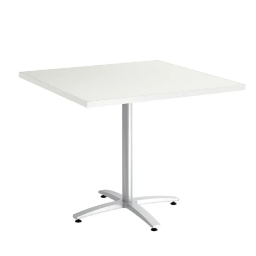 Union & Scale Conference Room Tables<™ Multipurpose 36" Square Silver Mesh Laminate Seated Height Silver Base Table (54824)